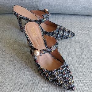 Halogen blue tweed shoes